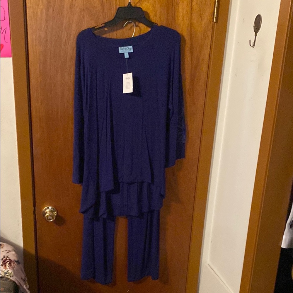 Blue Two-Piece Lounge Set